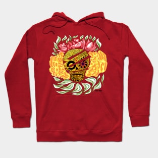 golden paper skull ecopop Hoodie